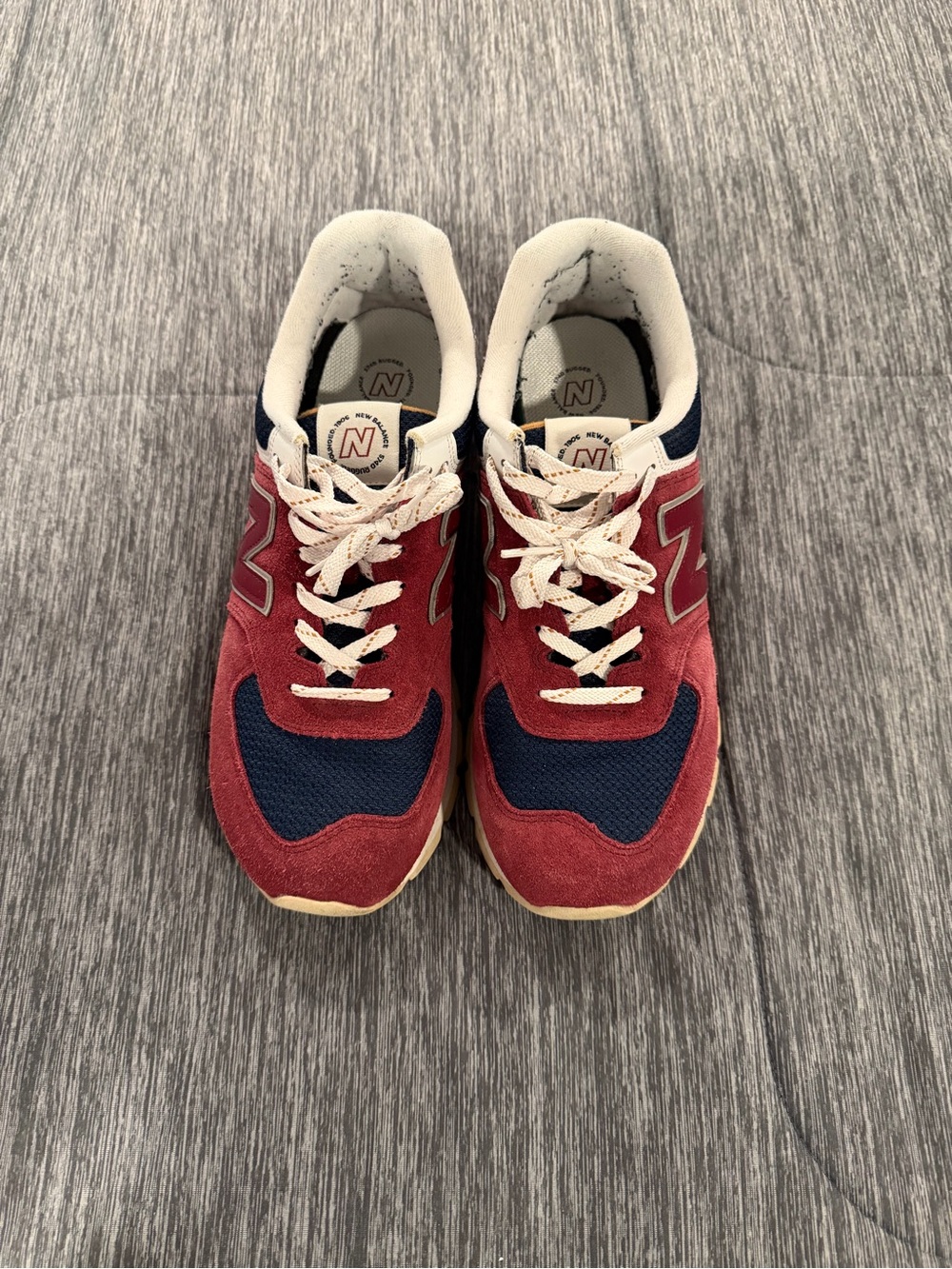 New Balance Maroon and Navy Athletic Sneakers